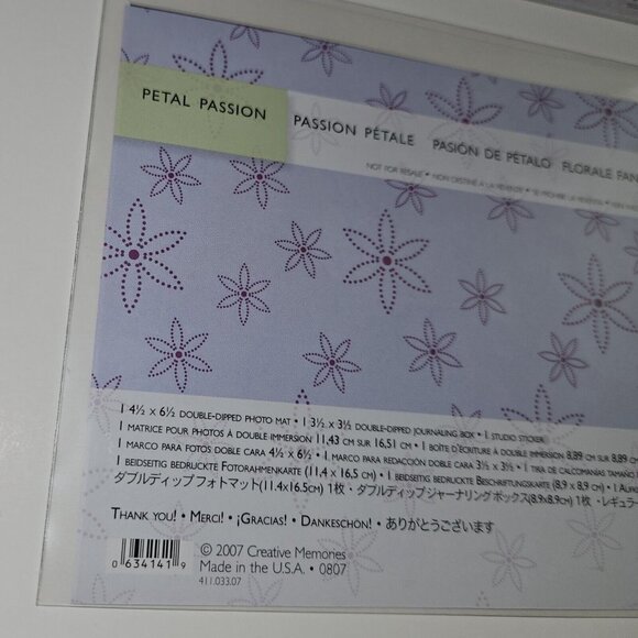 NEW 2 Creative Memories Paisley Petal Passion Photo Mat Journaling Stickers Lot - Picture 3 of 5